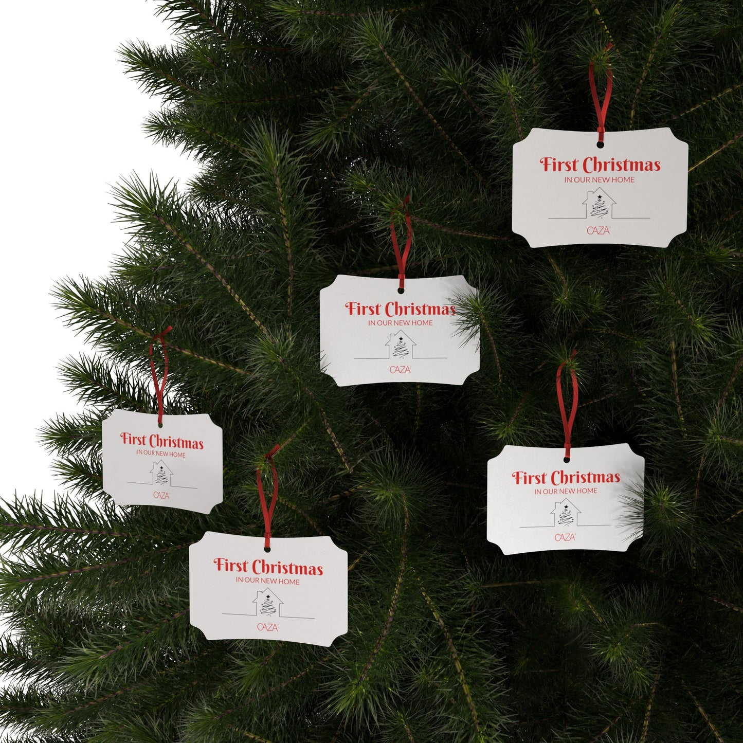 1st Christmas Aluminum Ornaments (White)