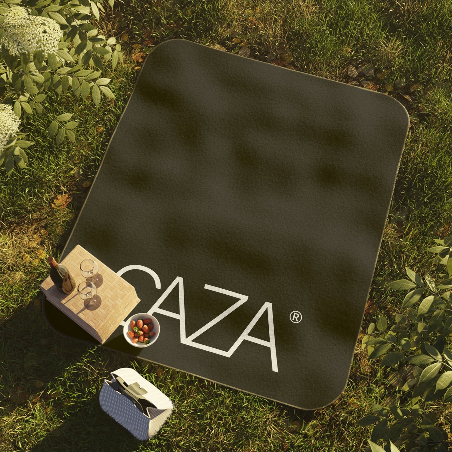 Picnic Blanket (Black with White Logo)