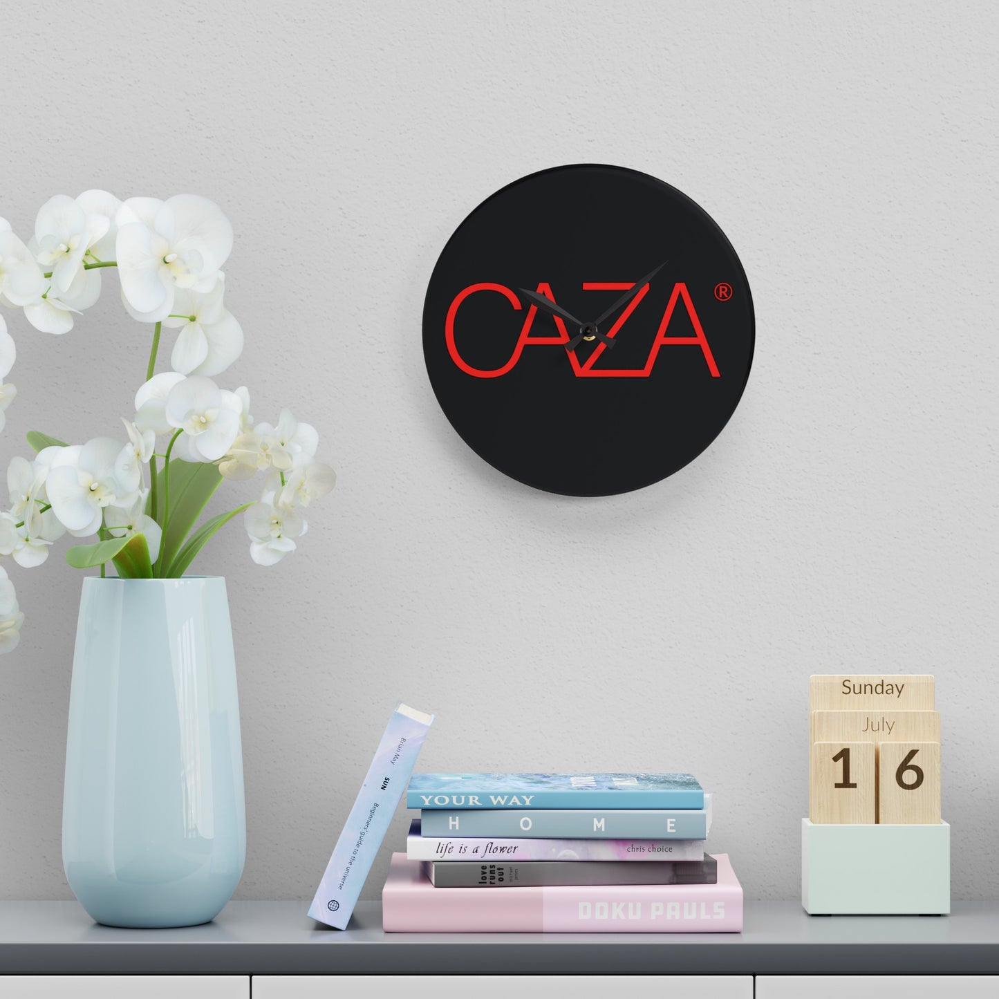 Acrylic Wall Clock (Black)
