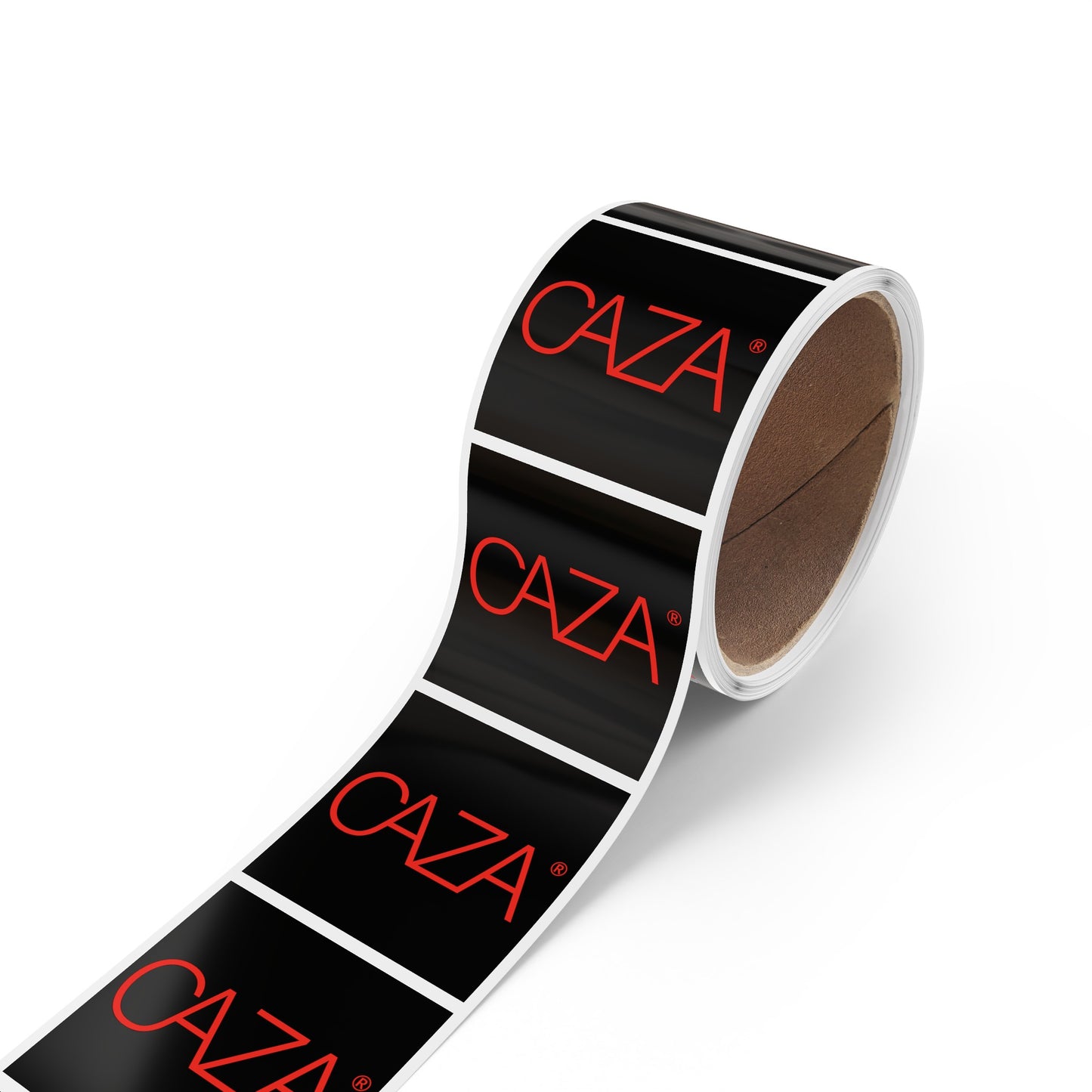 Square Sticker Label Rolls (Black)
