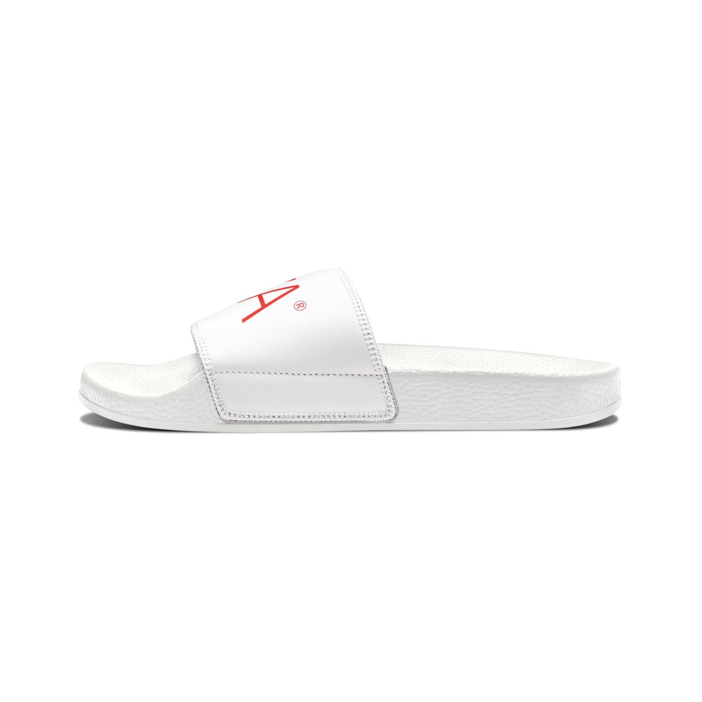 Youth PU Slide Sandals (White)