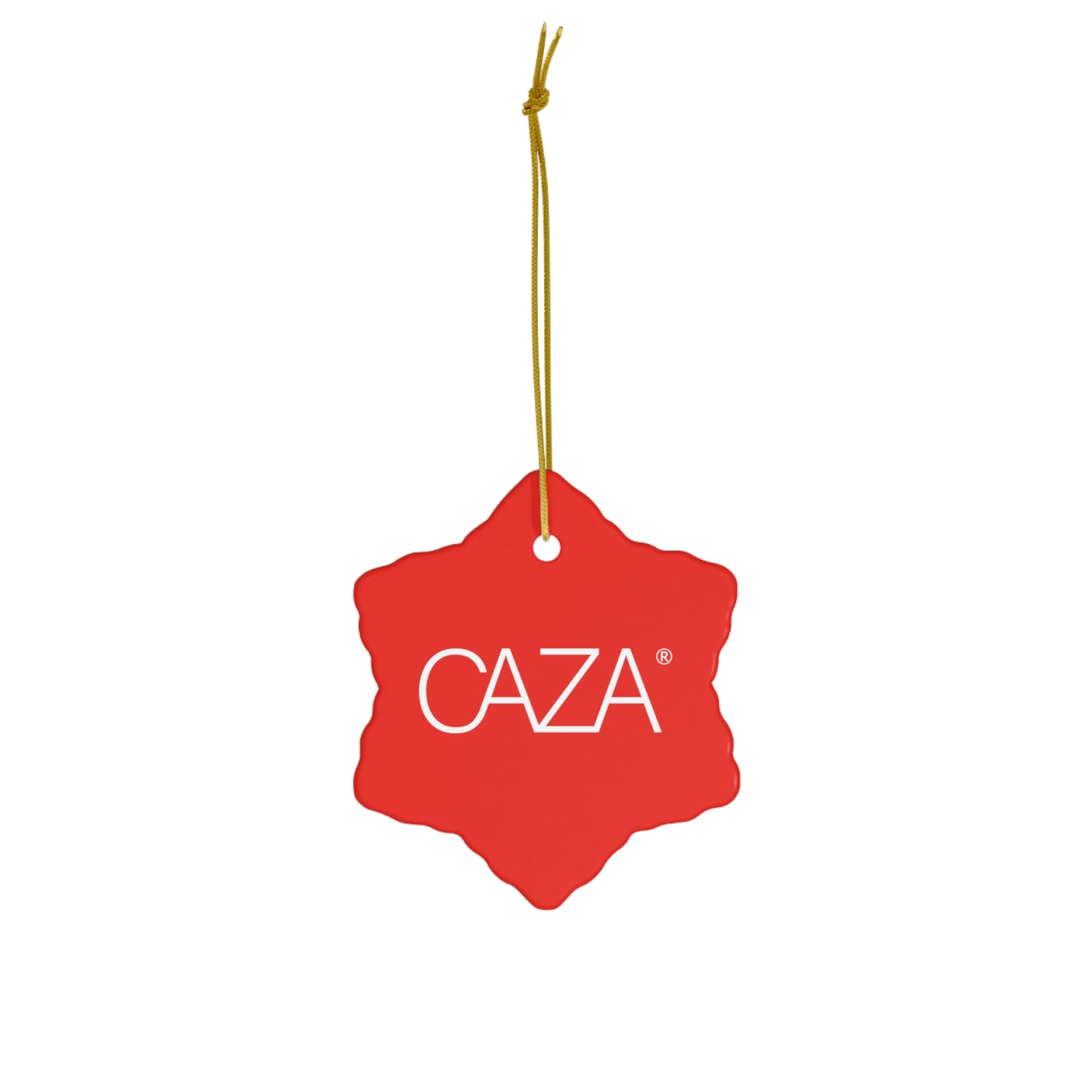 CAZA® Ceramic Ornament (Red)