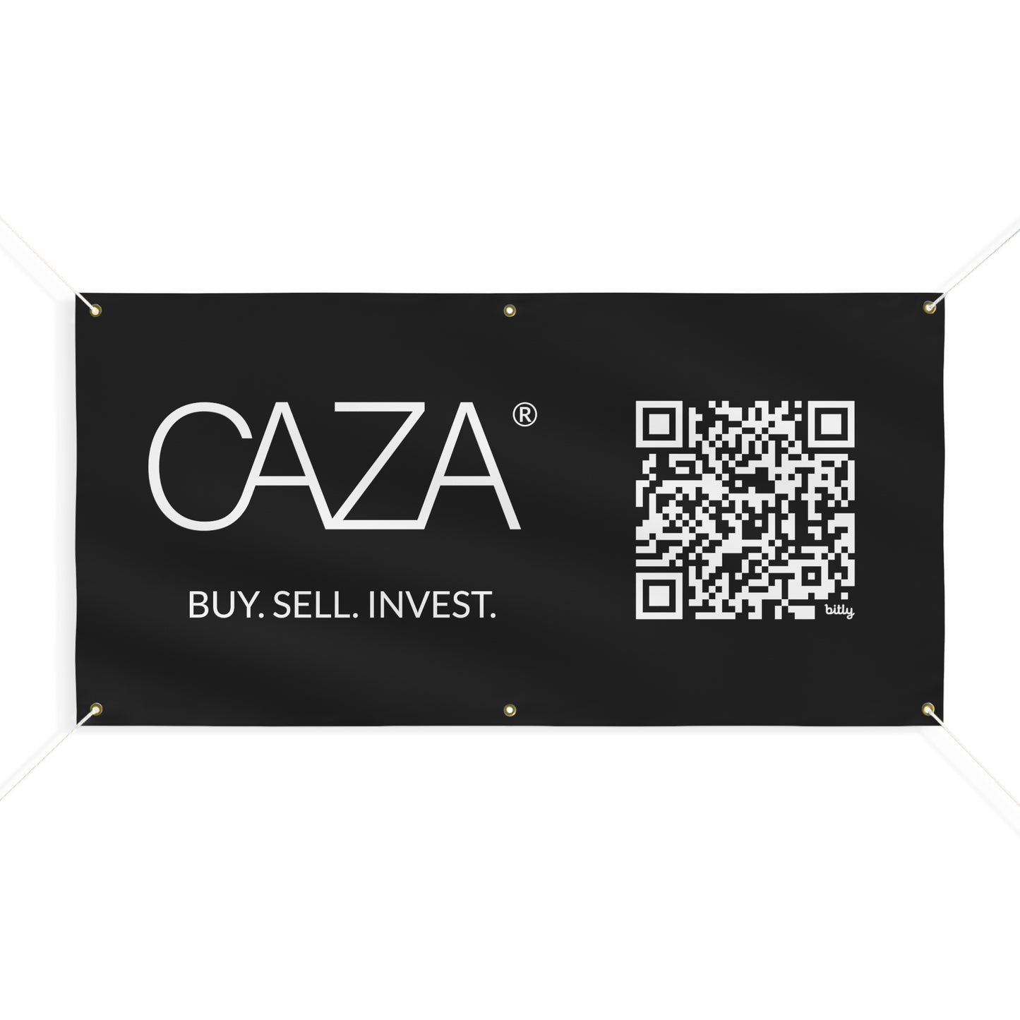Buy. Sell. Invest. | Matte Banner (Black)