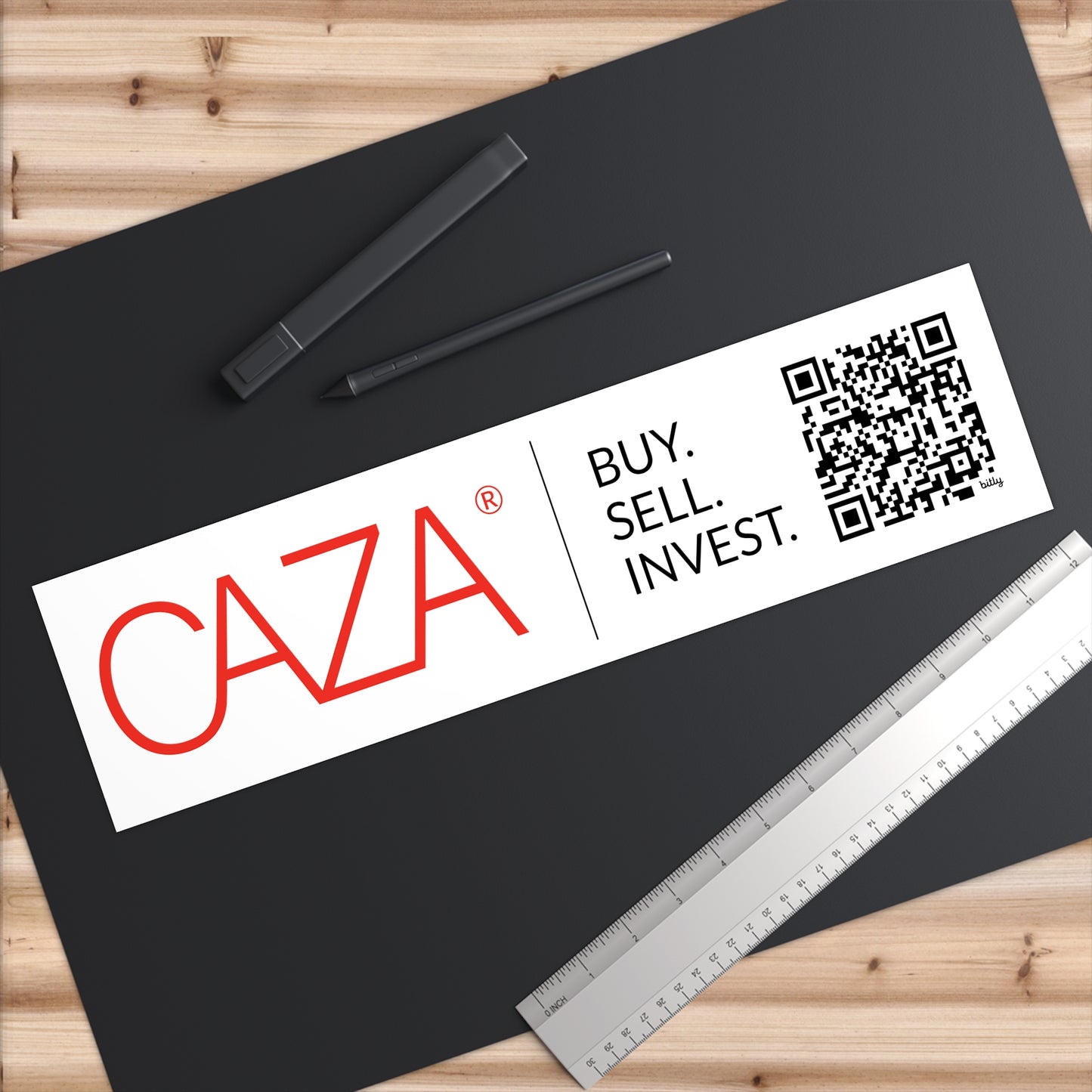 Buy. Sell. Invest. Bumper Stickers (White)