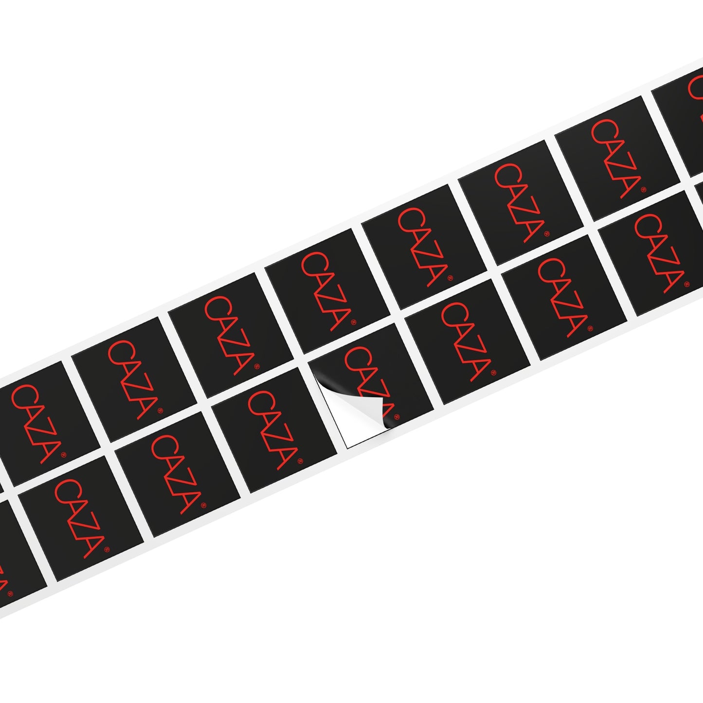 Square Sticker Label Rolls (Black)