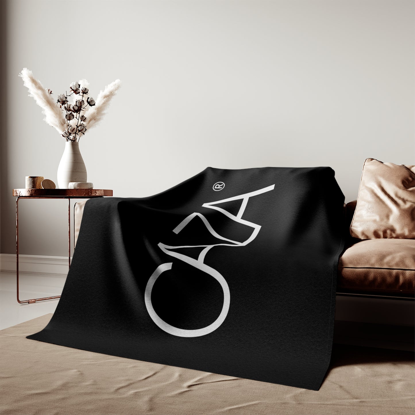 Sweatshirt Blanket (Black with White Logo)
