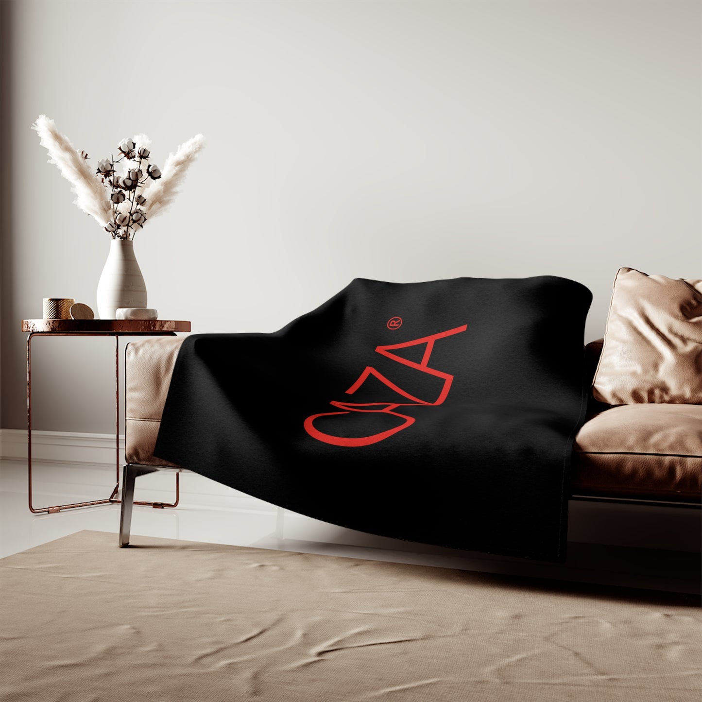 Sweatshirt Blanket (Black with Red Logo)