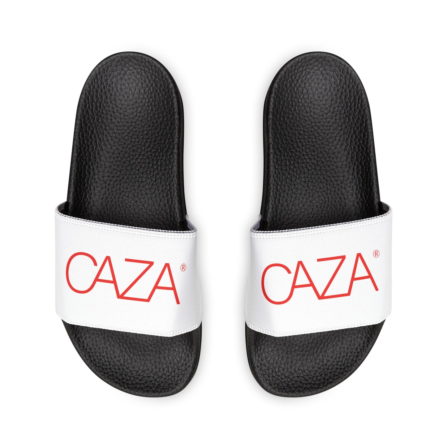 Youth PU Slide Sandals (White)