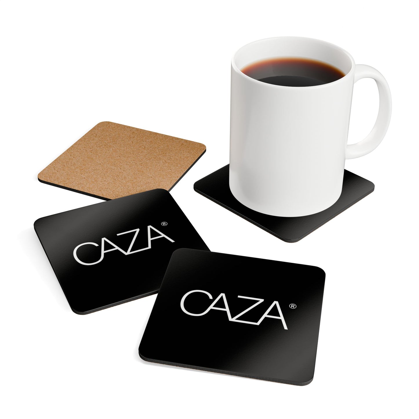 Corkwood Coaster Set (Black)