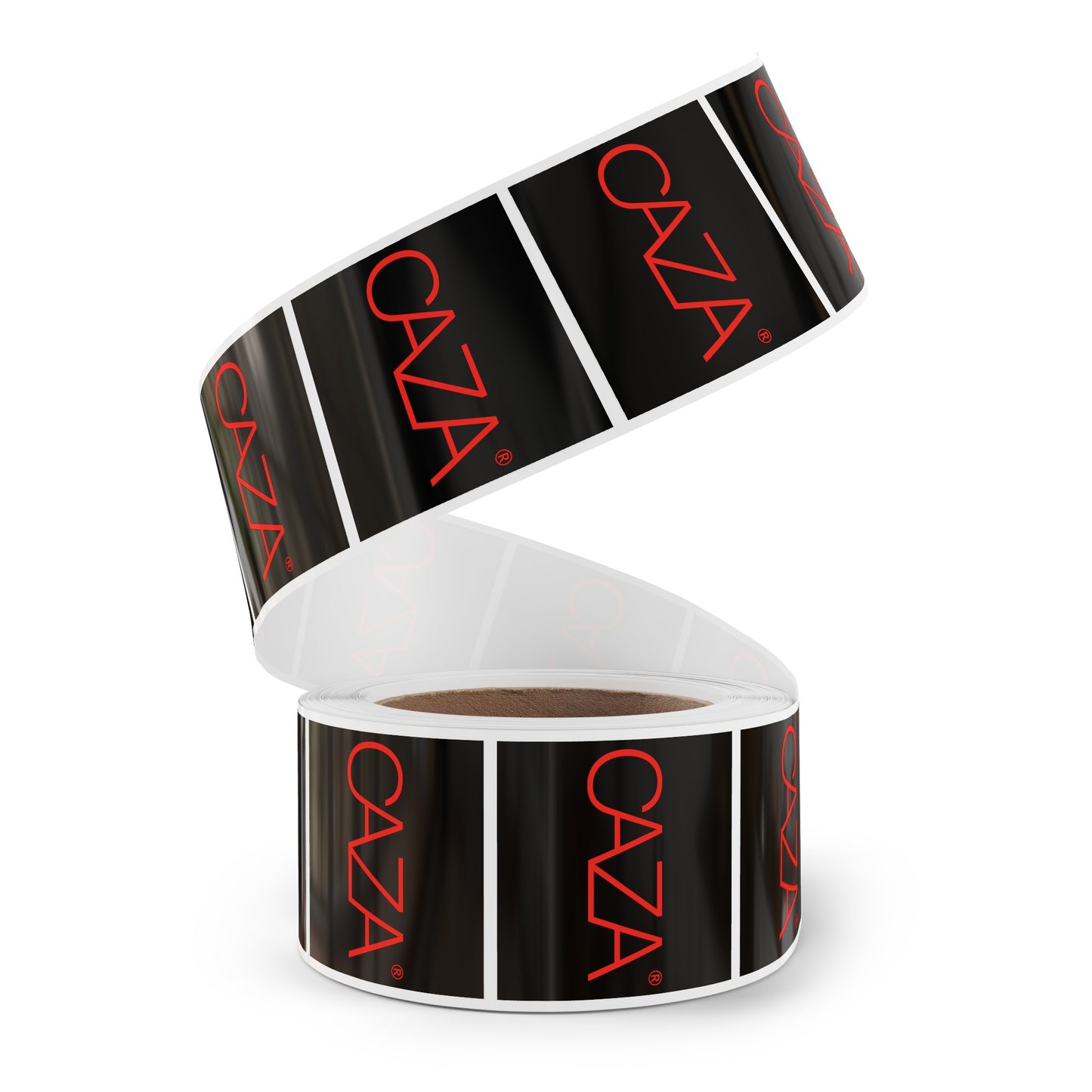 Square Sticker Label Rolls (Black)