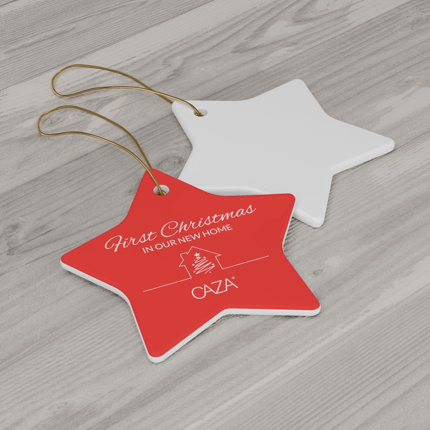 1st Christmas Ceramic Ornament (Red)