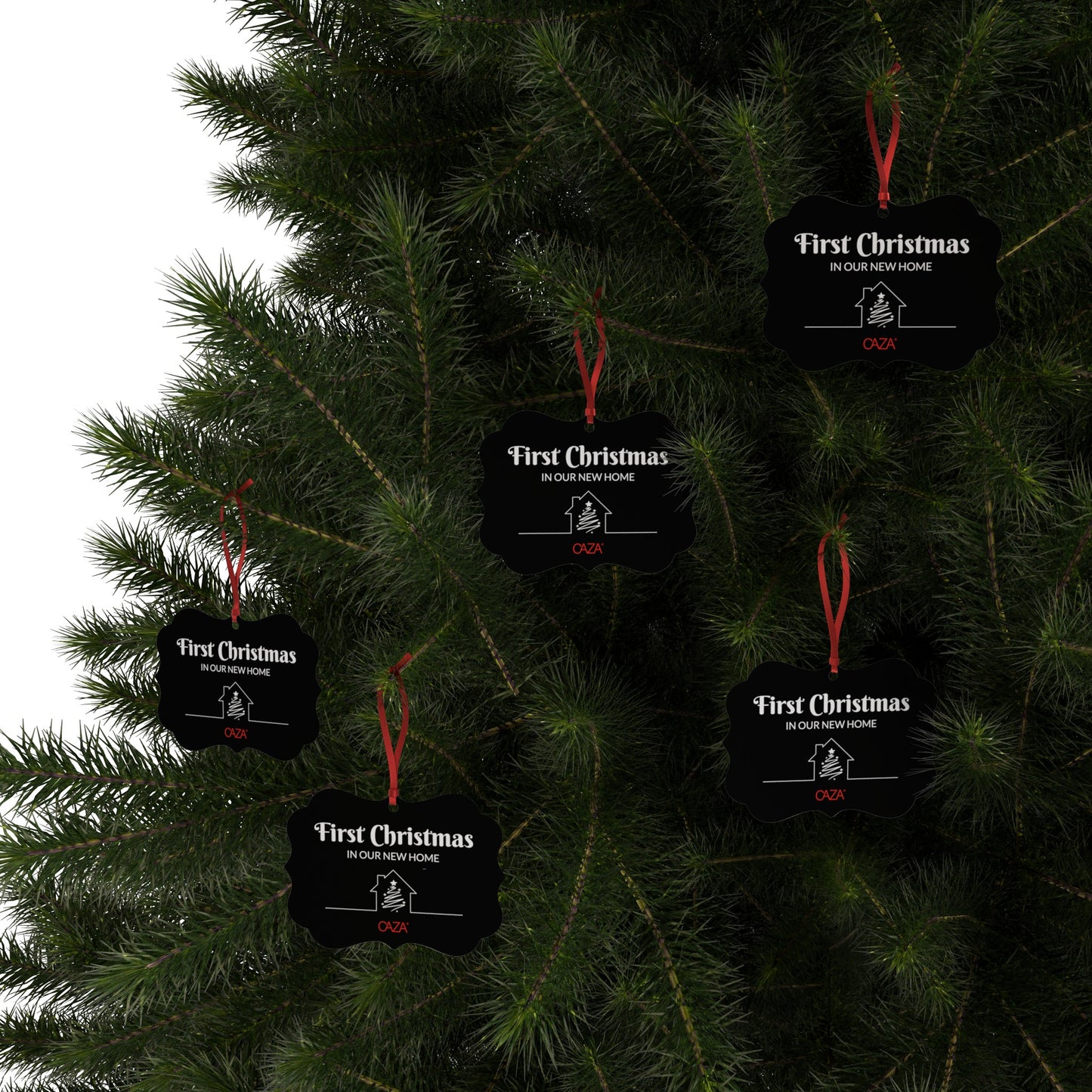 1st Christmas Aluminum Ornaments (Black)