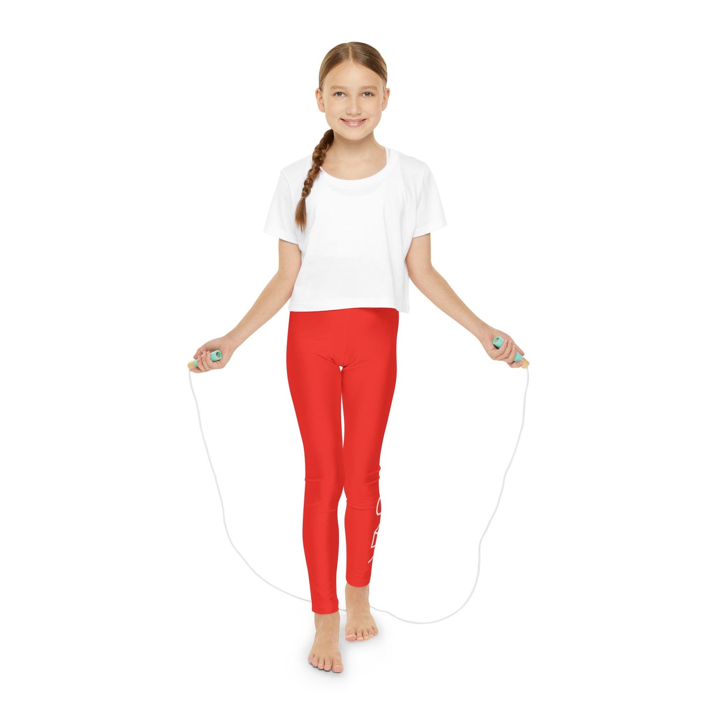 Youth Full-Length Leggings (Red)