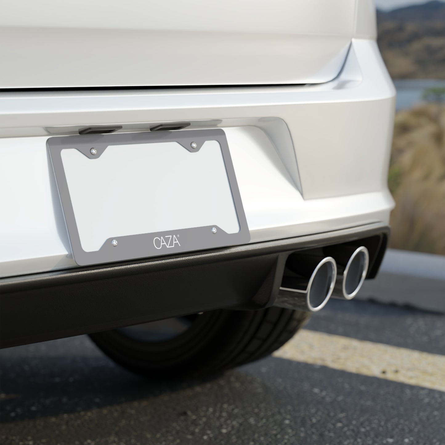 Metal License Plate Frame (Grey)