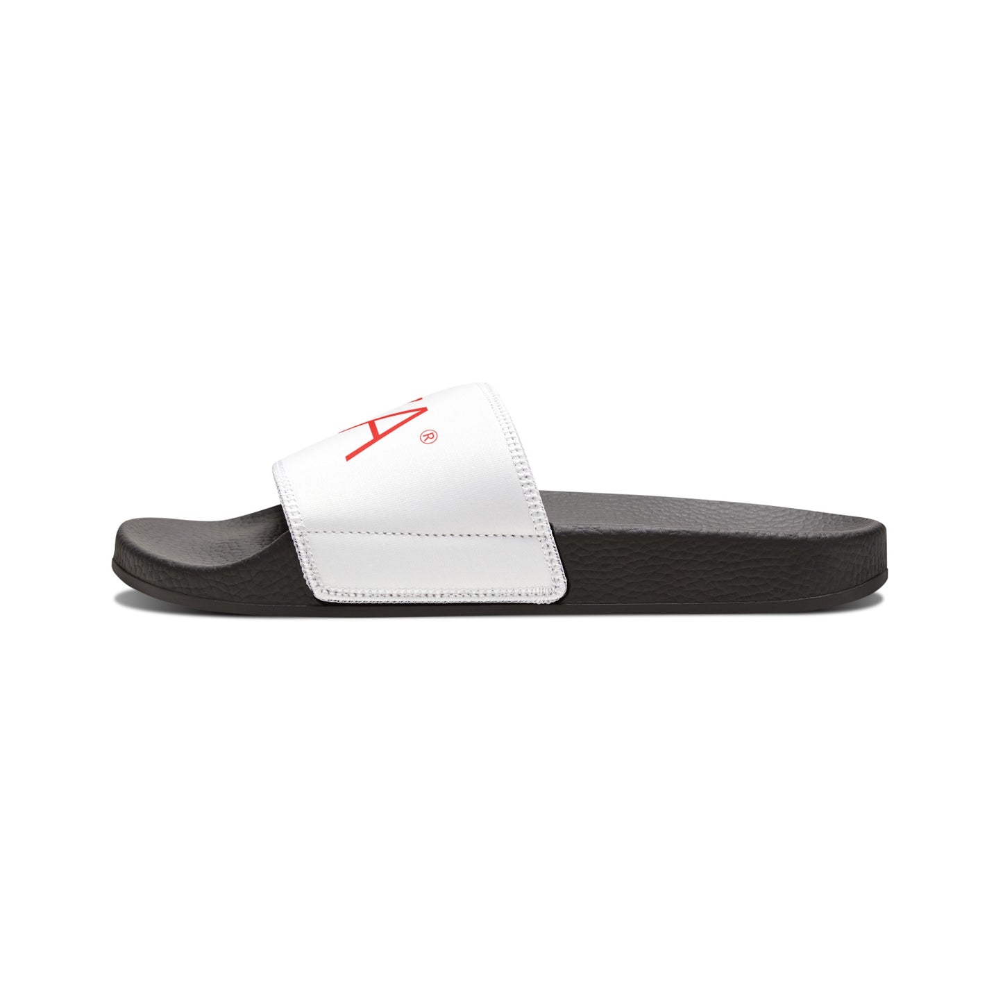 Youth PU Slide Sandals (White)