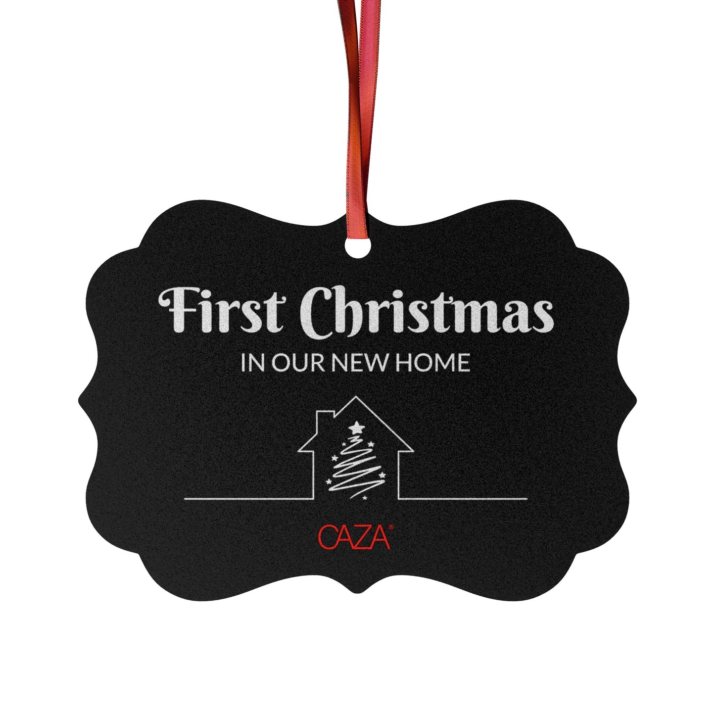1st Christmas Aluminum Ornaments (Black)