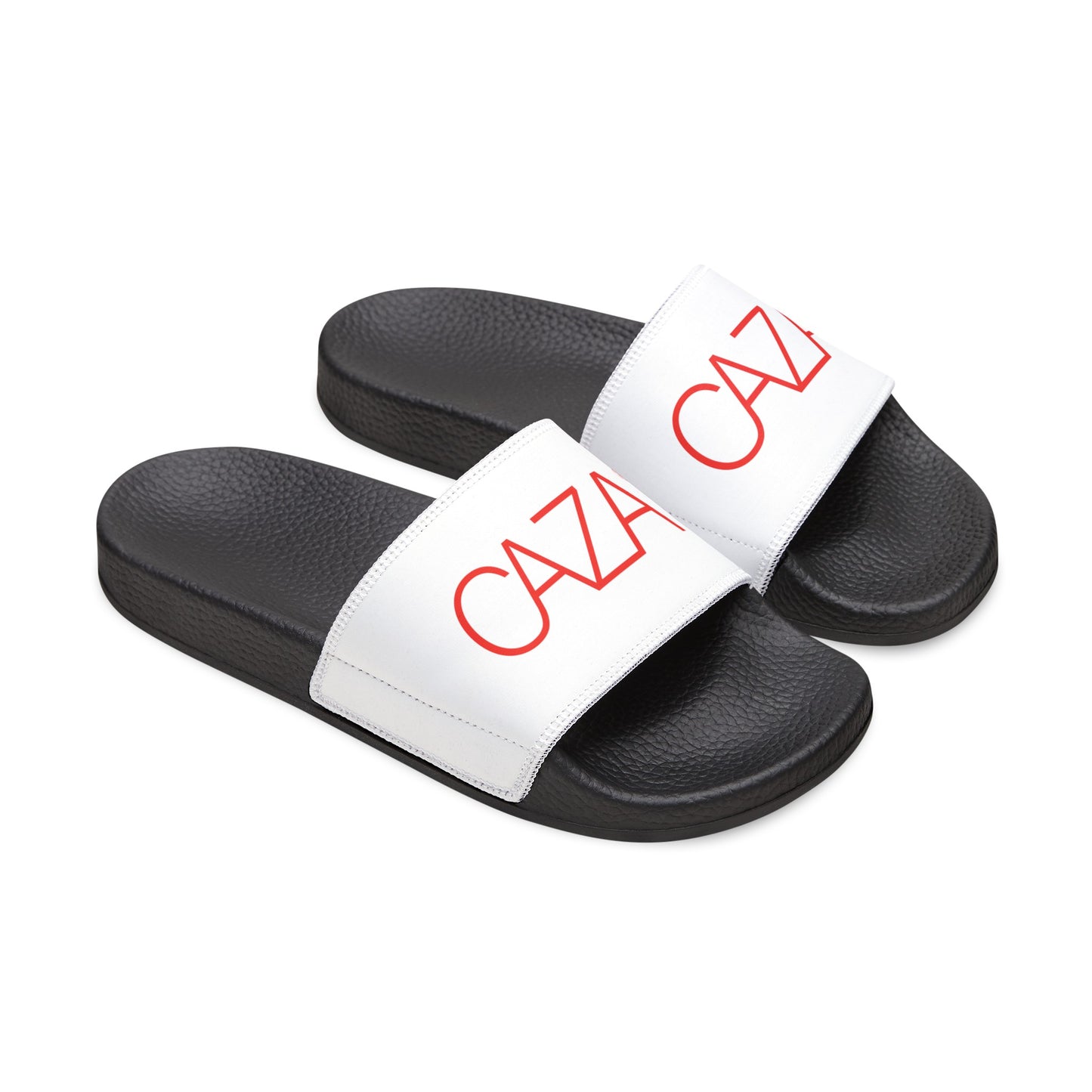 Youth PU Slide Sandals (White)