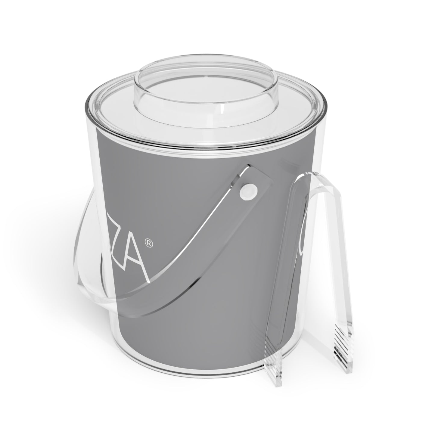 Ice Bucket with Tongs (Grey)
