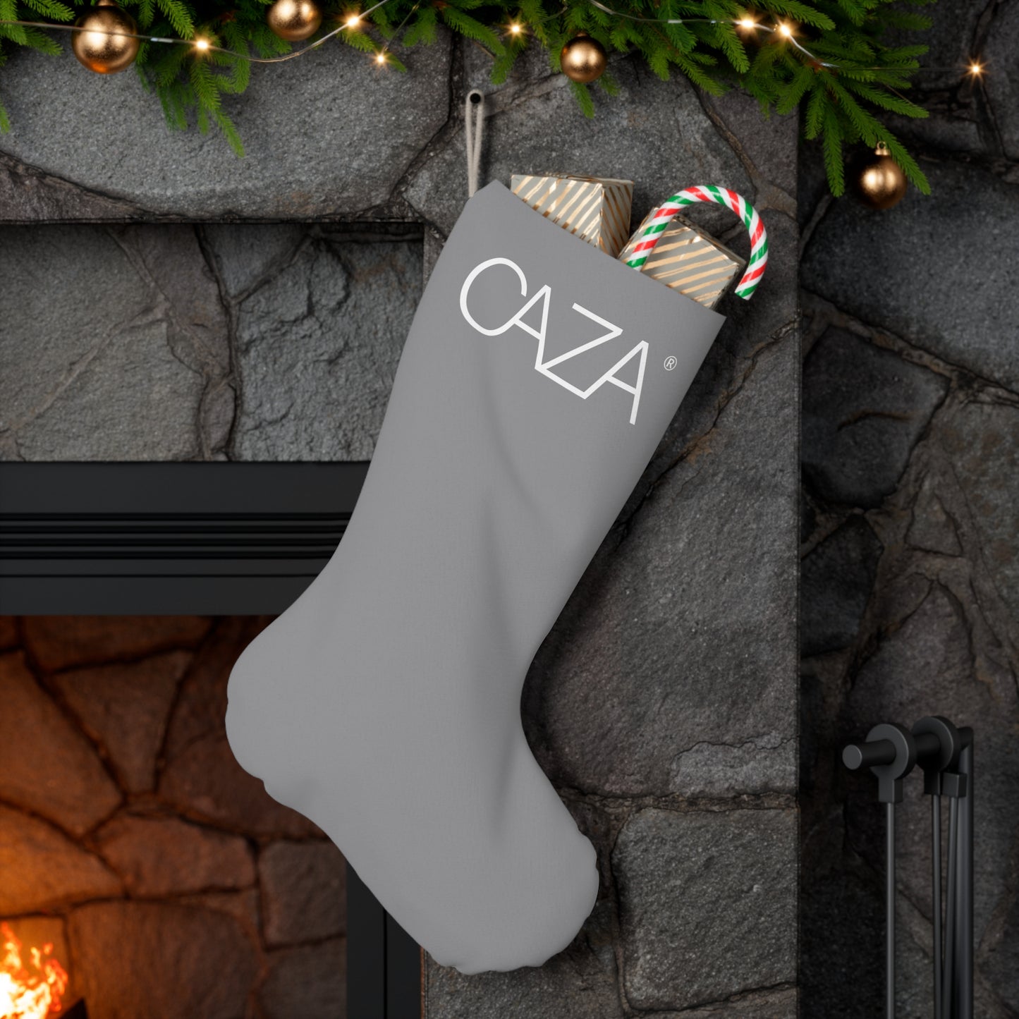Santa Stocking (Grey)