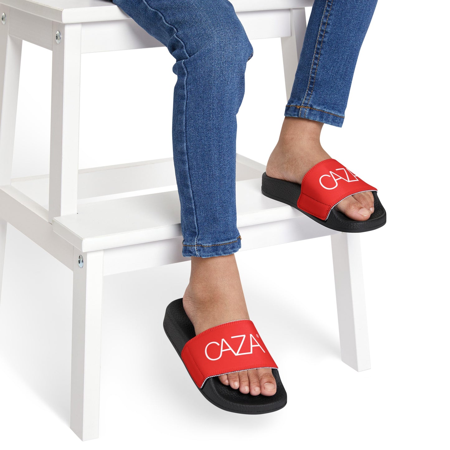 Youth PU Slide Sandals (Red)