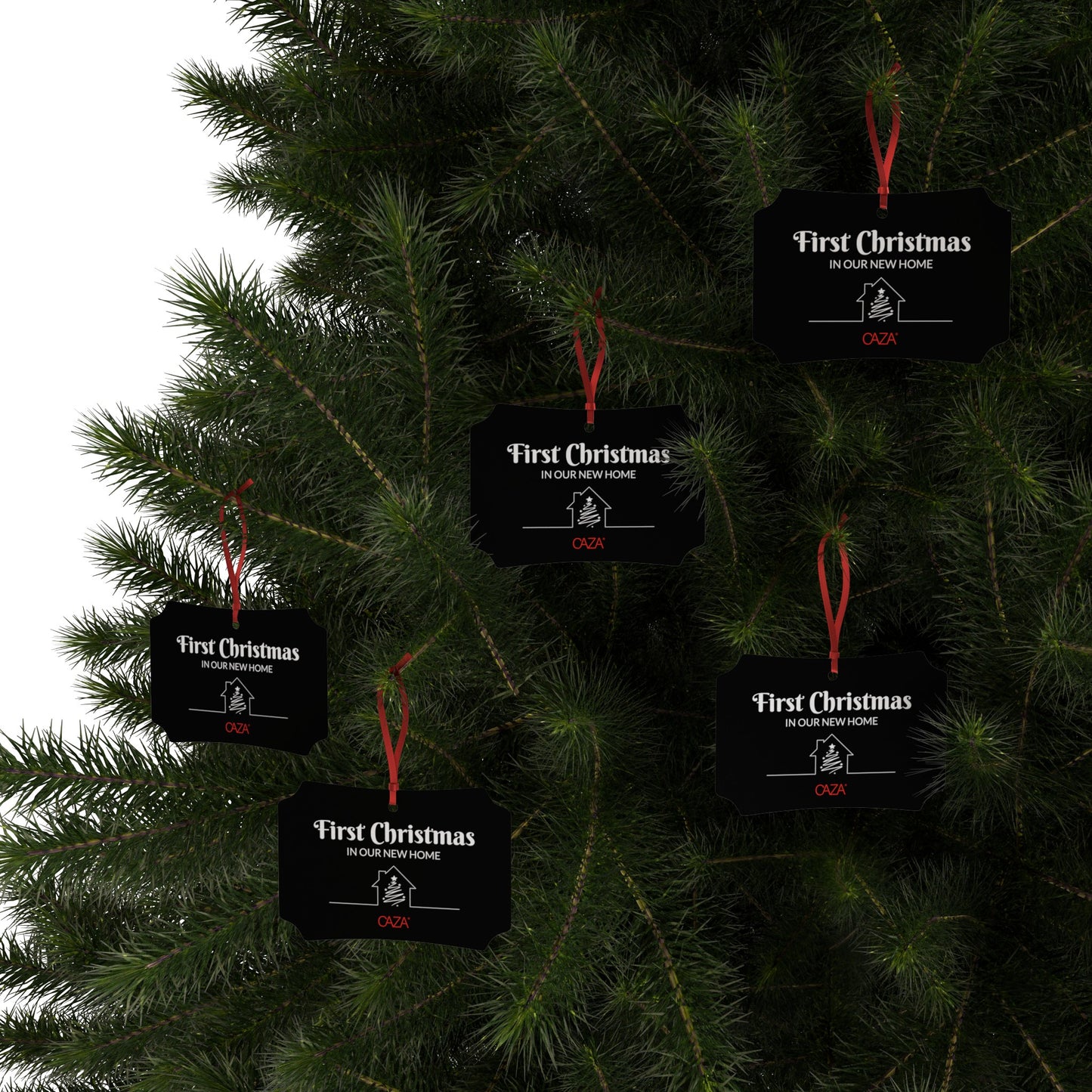 1st Christmas Aluminum Ornaments (Black)