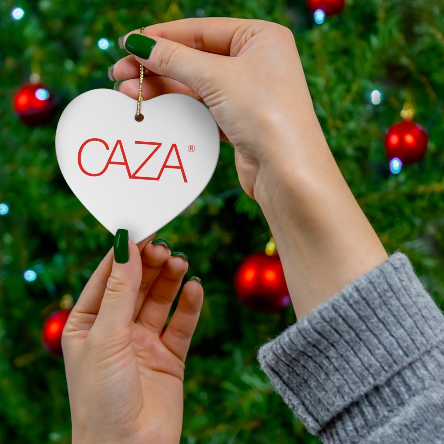 CAZA® Ceramic Ornament (White)