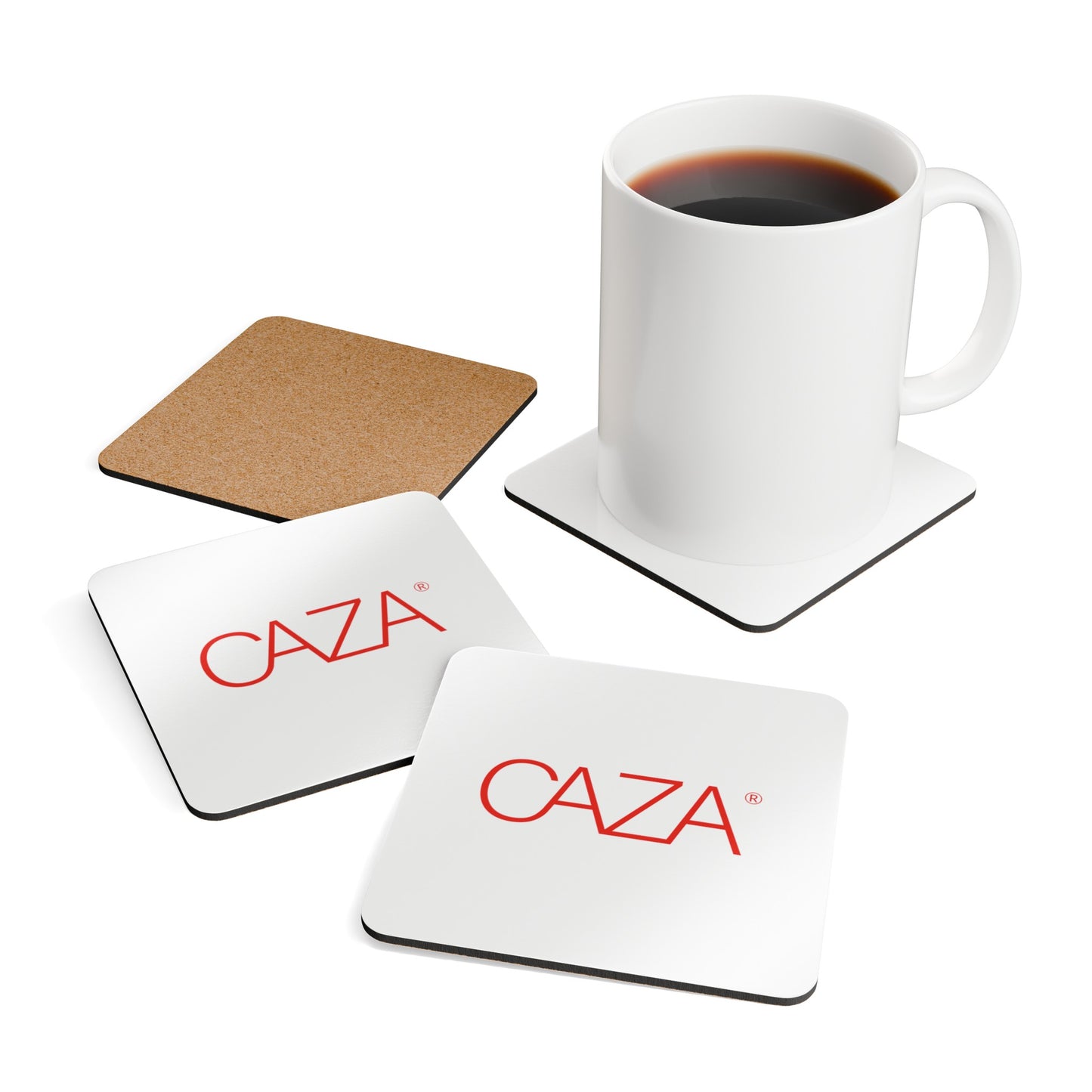 Corkwood Coaster Set (White)