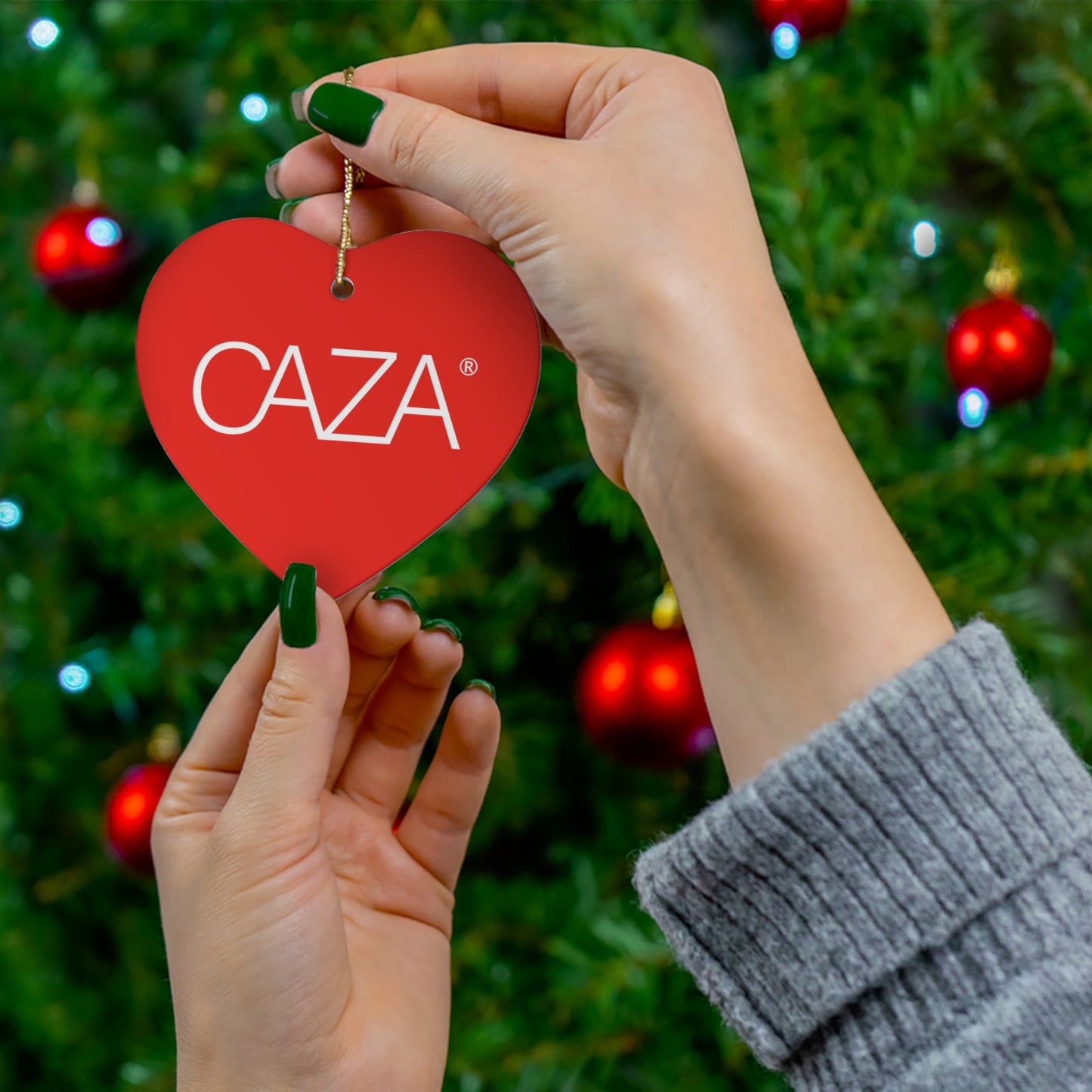 CAZA® Ceramic Ornament (Red)