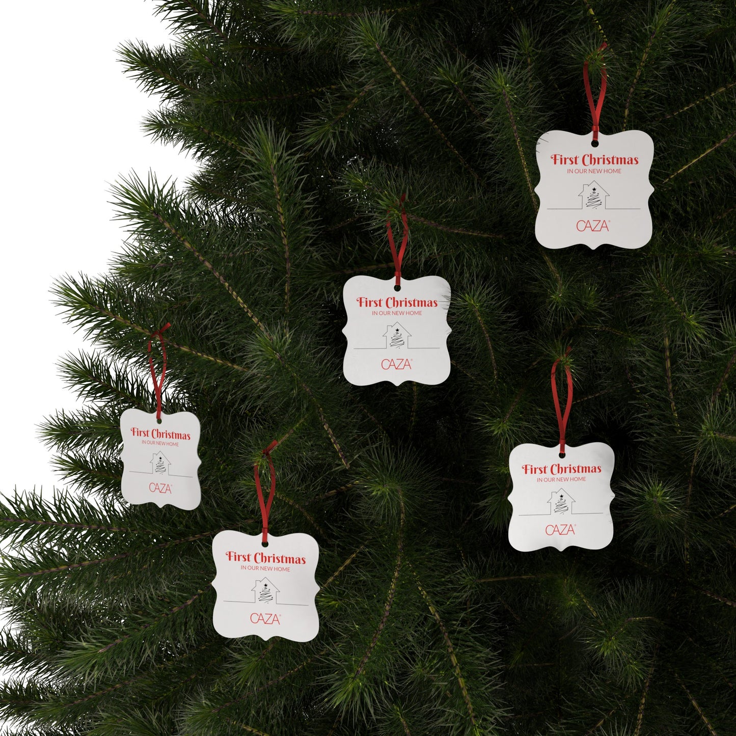 1st Christmas Aluminum Ornaments (White)