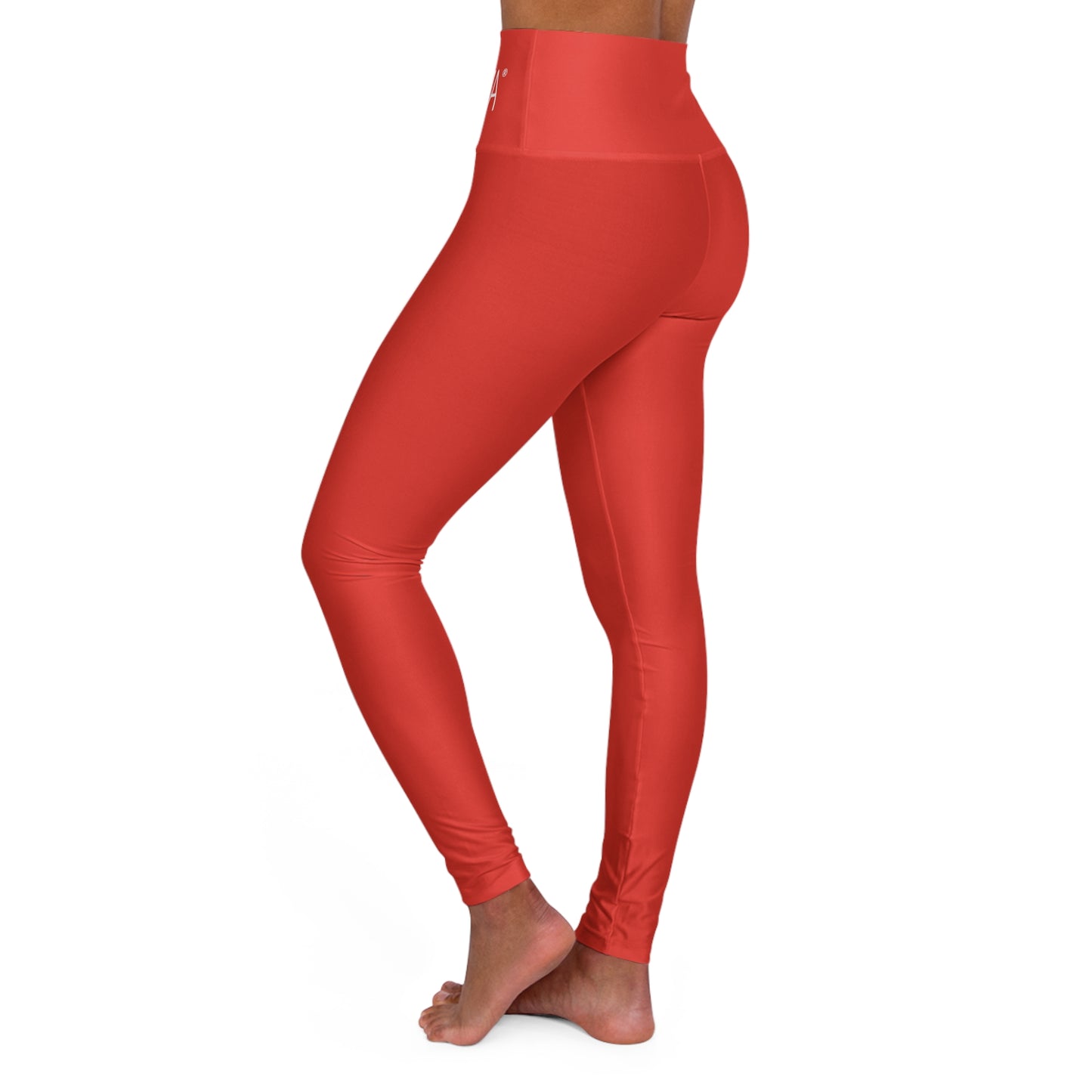 High Waisted Yoga Leggings (Option 1 - Red)