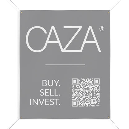 Buy. Sell. Invest. | Matte Banner (Grey)