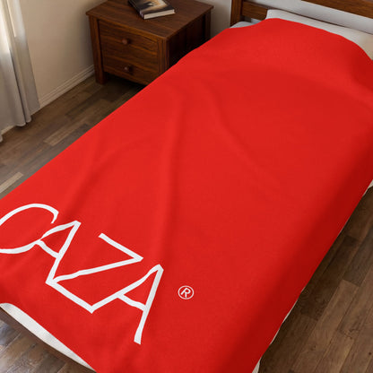 Velveteen Plush Blanket (Red)