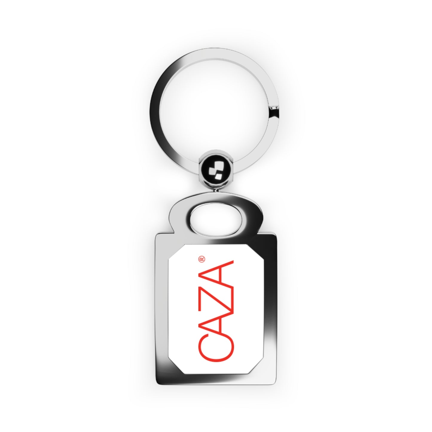 Rectangle Photo Keyring (White)