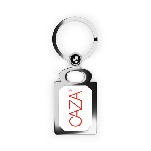 Rectangle Photo Keyring (White)