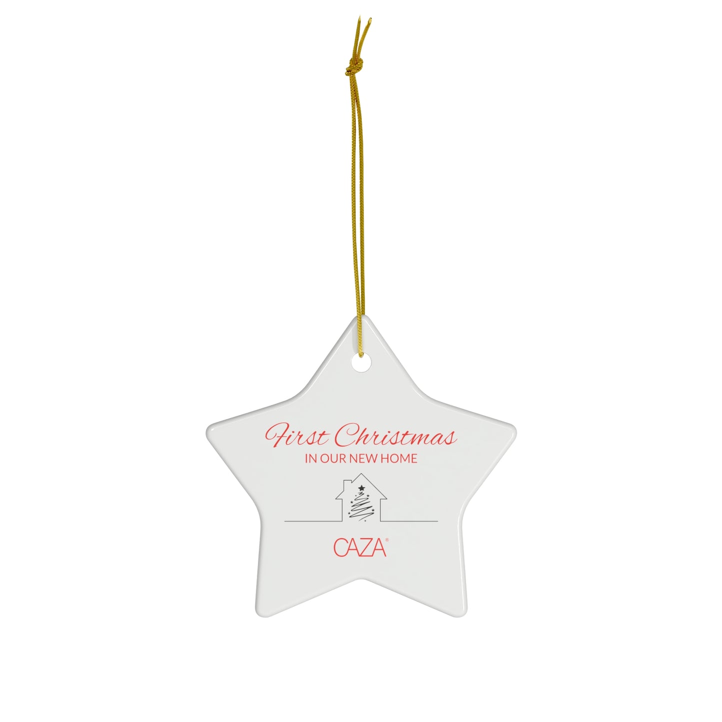 1st Christmas Ceramic Ornament (White)