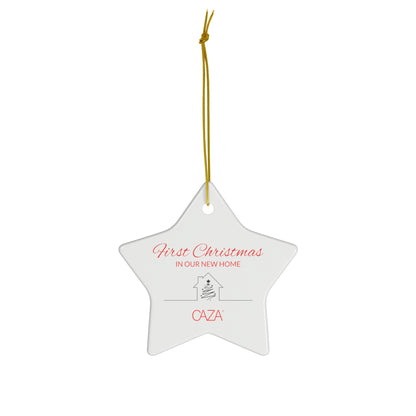 1st Christmas Ceramic Ornament (White)