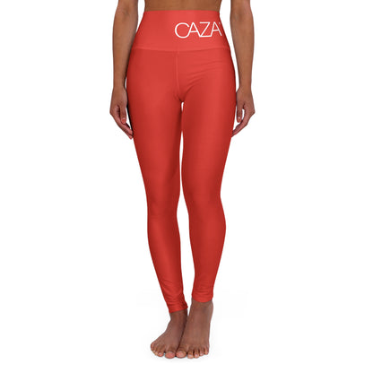 High Waisted Yoga Leggings (Option 1 - Red)