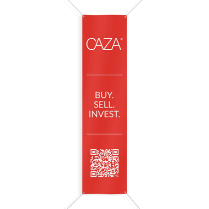 Buy. Sell. Invest. | Matte Banner (Red)