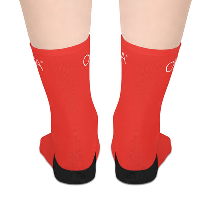 Mid-length Socks (Red)
