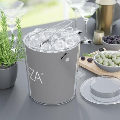Ice Bucket with Tongs (Grey)