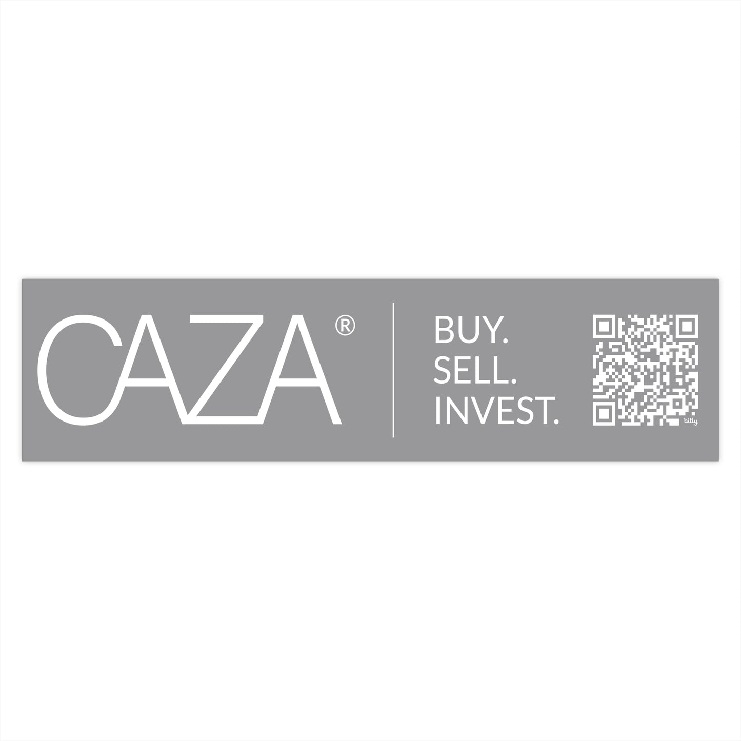 Buy. Sell. Invest. Bumper Stickers (Grey)