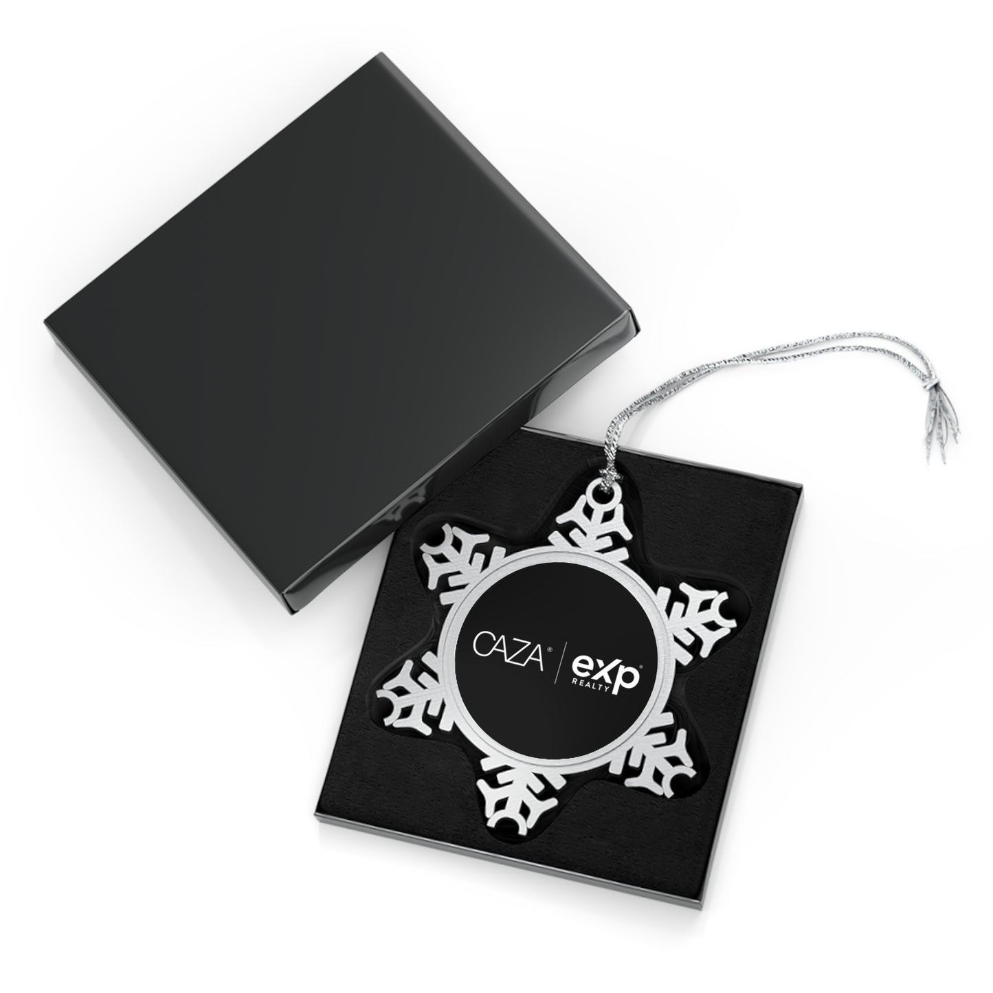 Pewter Snowflake Ornament (Black)