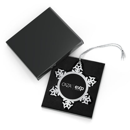 Pewter Snowflake Ornament (Black)