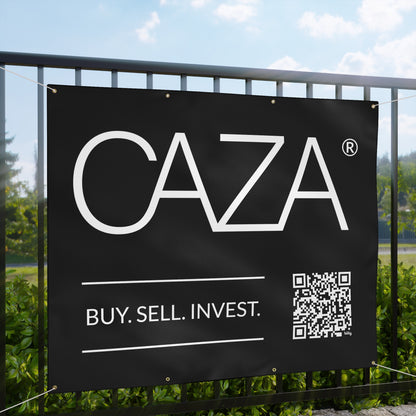 Buy. Sell. Invest. | Matte Banner (Black)