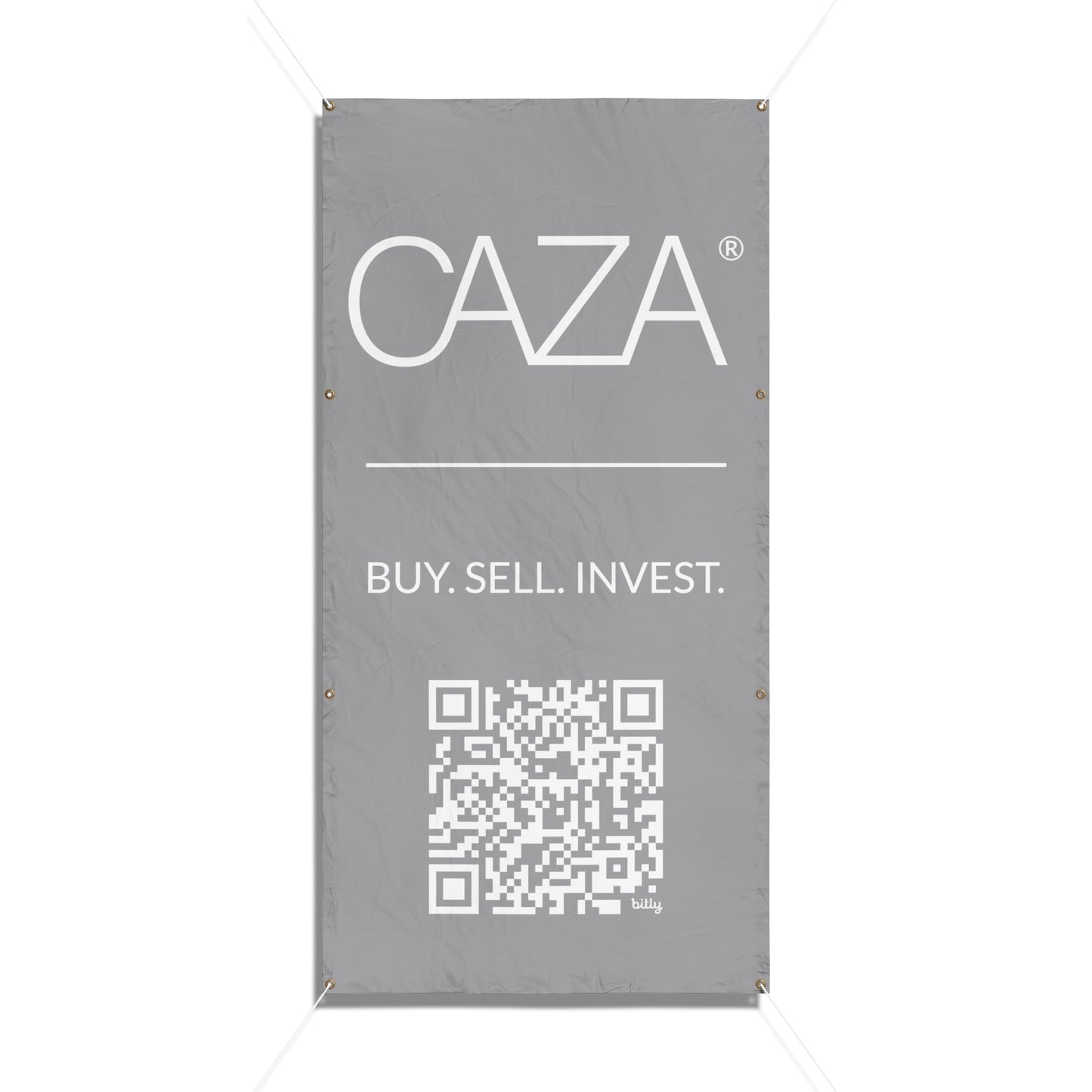 Buy. Sell. Invest. | Vinyl Banners (Grey)