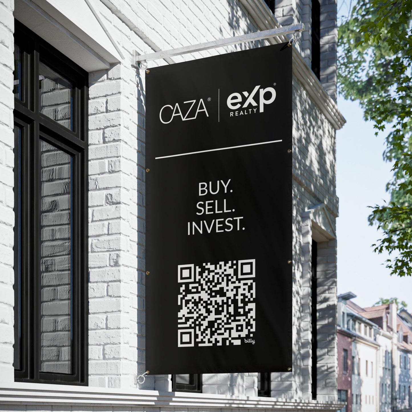 Buy. Sell. Invest. | Vinyl Banners (Black)