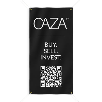 Buy. Sell. Invest. | Matte Banner (Black)