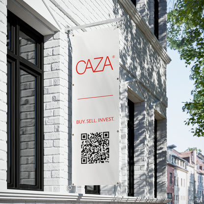 Buy. Sell. Invest. | Vinyl Banners (White)