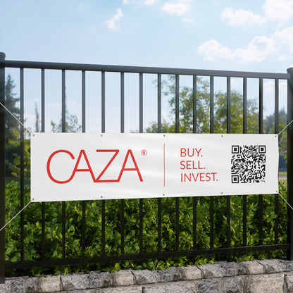 Buy. Sell. Invest. | Matte Banner (White)
