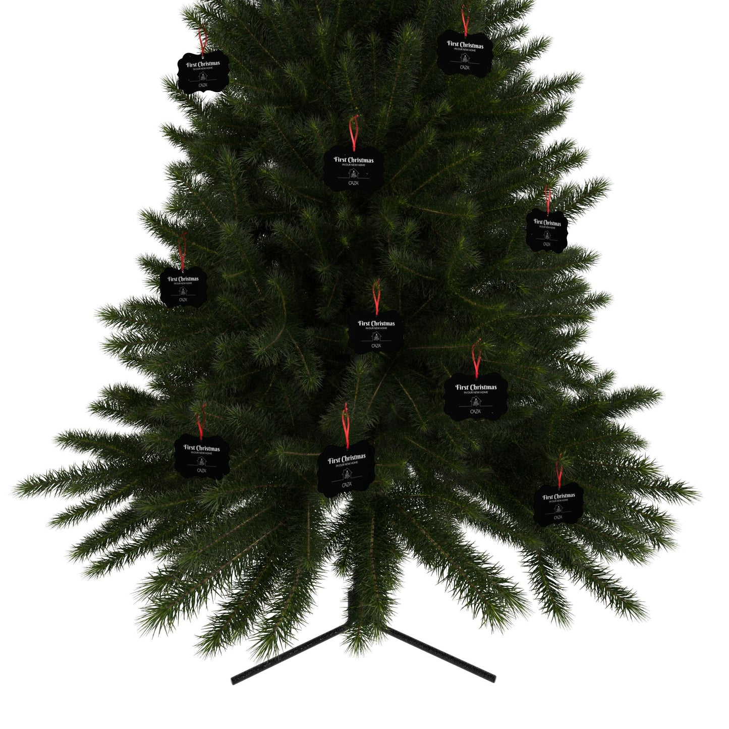1st Christmas Aluminum Ornaments (Black)